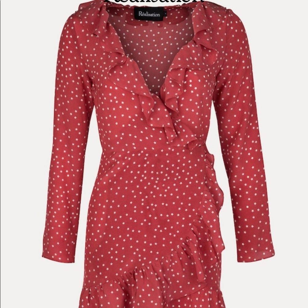Realisation Alexandra dress in red star